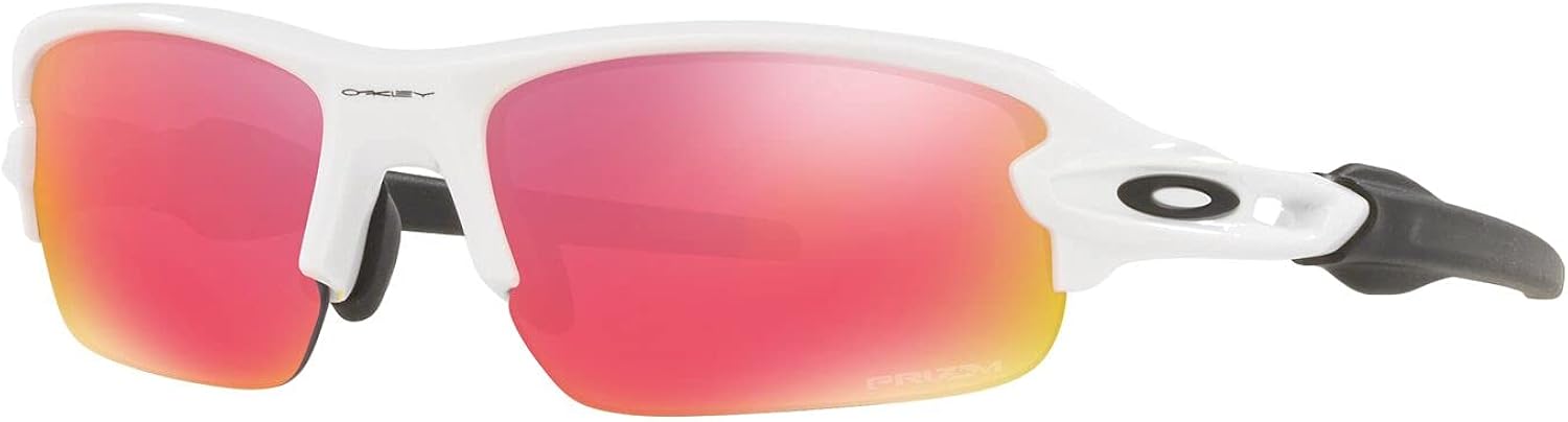 Oakley Youth Kids' OJ9008 Flak XXS Square Sunglasses, Polished White/Prizm Field, 58 mm : Sports & Outdoors