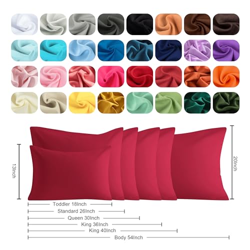 Aerlomi Queen Pillow Cases, 2 Pack, 20x30 in, Microfiber, Wine Red by Aerlomi - Used condition - Image 6