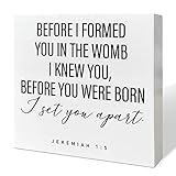Nursery Desk Wooden Box Sign Decor, Before I Formed You in The Womb, Nursery Scripture Decor Newborn