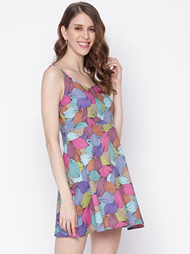 Image of IQRAAR Womens Rayon Printed Fit & Flared Dress