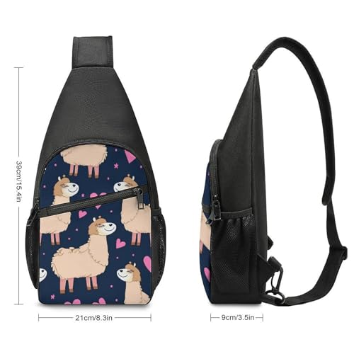 Bolso bandolera blanco con diseño corazón para viaje miniatura 2