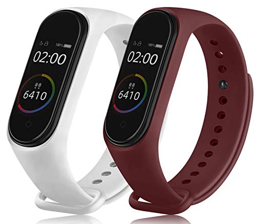 Smartwatch Xiaomi Senka 2 Pack Correas Compatible con Xiaomi Mi Band 4 Xiaomi Mi Band 3,Coloridos Suave Silicona Pulseras de Repuesto para...