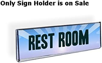 Acrylic Wall Mount Sign Holder 5.5W x 2.5H Inches with Adhesive Tape - Lot of 10