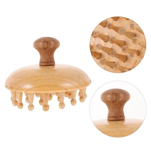 POPETPOP Cepillo De Bambú Para El Crecimiento Del Cabello Cepillo De Cuero Cabelludo De Madera Natural Mini Masajeador De Cuero Cabelludo Cerdas De Bambú Cepillo Para Desenredar