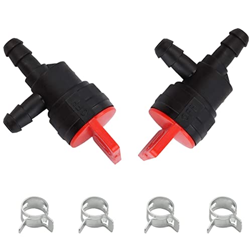 Hipa (Pack Of 2) 1/4" 90 Degree Fuel Shut Off Valve For 698181 494539 697944 Tecumseh 35857 #TOP2