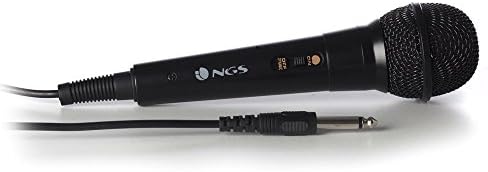 NGS SINGER FIRE - Dynamique Voice Microfone, Wired Microphone with 3-meter-long Wire, 6,3mm Jack Connexion and On/Off Button