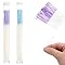JEYORZY Lot de 120 Nettoyeurs pour Trou d'oreille, Ligne de Nettoyage pour Trou d'oreille, Nettoyeur Trou Boucles d'oreilles, Élimination des odeurs,Avec 2 Tubes de Rangement en Plastique(Bleu,Violet)