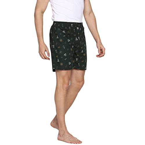 Image of Van Heusen Men Boxer Shorts- Pack of 2 | 100% Mercerized Cotton for Softer handfeel | Relaxed Fit | Dual Pockets | Superior Lustre | Slide Slits for Extra Ease of Movement | Fun Prints | Style 10112