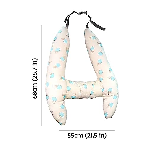 Almohada ajustable para cinturón y reposacabezas Azul miniatura 2
