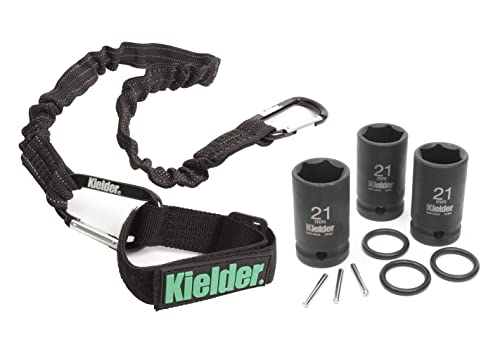 Kielder KWT-125-PO3L - Enchufe de impacto para andamios de tamaño mediano de 21 mm (52 mm de largo) con pasador y junta tórica (paquete de 3) Cover