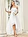 Ever-Pretty Wedding Dress Women's A Line Off Shoulder High Low Spaghetti Straps Lace Wedding Dress for Bride White US4