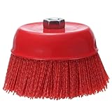 QUARKZMAN 6" Nylonfaser-Radbecherbürste Für Winkelschleifer Mit 5/8"-11 Gewindespindel Schleifdrahtbürsten-Set Für Rost/Korrosion/Farbrestentfernung Und Oberflächenreinigung