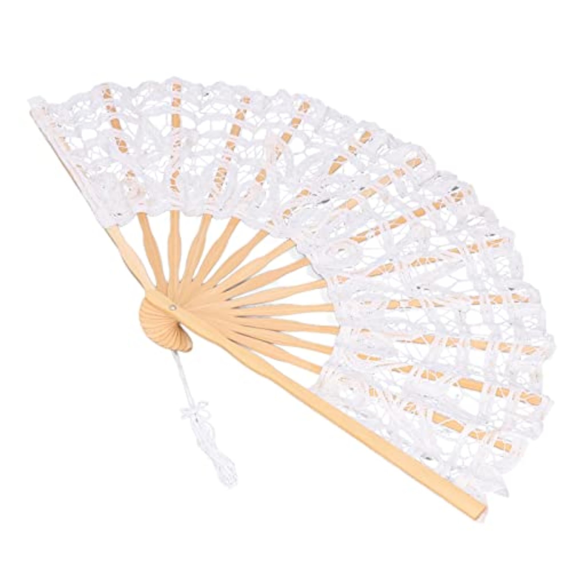 Lightweight Portable Bamboo Fan with Tassel for Dance