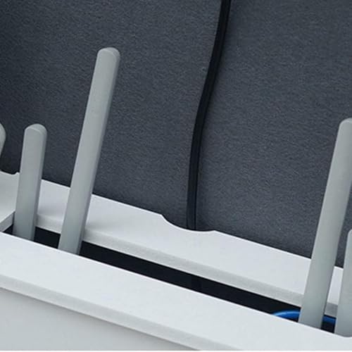 Rack de roteador sem fio, caixa de armazenamento WiFi montada na parede, capa de roteador de cabo de