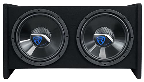 Rockville Rv1212P Dual 12" 1200W Car Audio Subwoofers In Vented Sub Enclosure Box, Black #TOP3