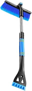 Snow Brush and Ice Scrapers for Car Windshield, Detachable Snow Scrapers with Ergonomic Foam Grip for Cars, Trucks, SUVs Heavy Duty ABS, PVC Brush