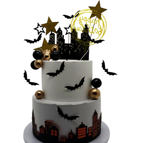 Superhero Bat Cake Topper Bat Cake Decor Happy Birthday Decor