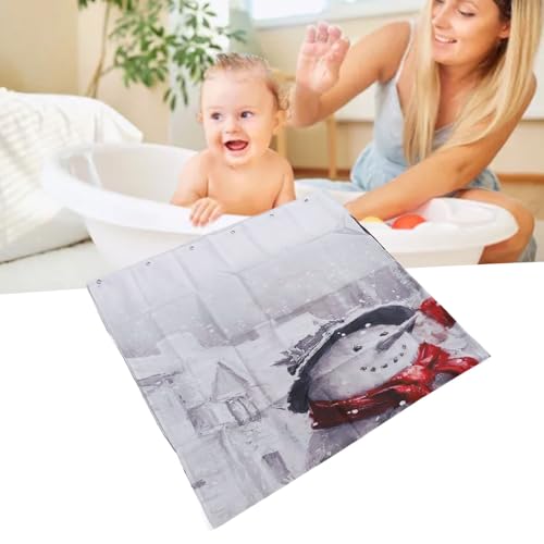 Cortina De Chuveiro De Natal MOUMOUTEN - Decoração De Banheiro De Natal Impressão Digital Design Eng