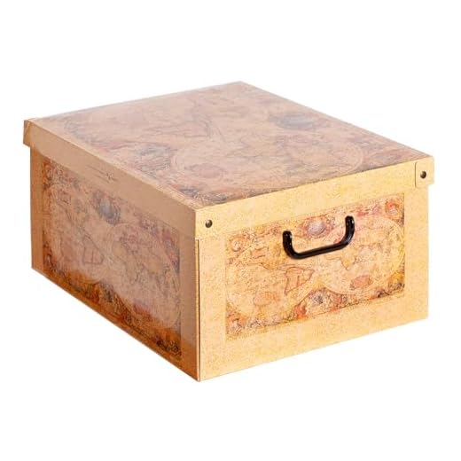 Lavatelli Scatola per armadio in cartone, organizer per vestiti e biancheria, per cambio stagione o per confezione regalo, Grande, con coperchio, Marco Polo, 40x50x25 cm