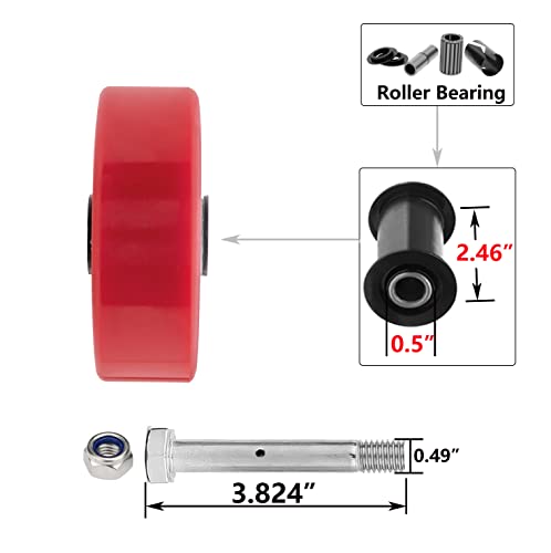 6"X 2" Heavy Duty Casters - Industrial Casters Polyurethane Caster with Strong Load-bearing Capacity 1200 LB, Rigid Caster, Widely Used in Furniture,WorkBrench,Tool Box(1 Rigid) by SY America - Used condition - Image 3