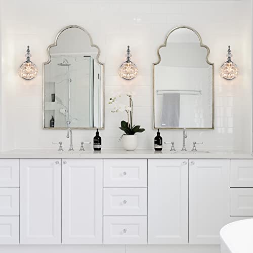 Djfhko Chrome Wall Sconces Sets Of 2 Chrome Wall Sconces Lighting Fixtures Bathroom Wall Sconce Lights For Living Room Chrome Wall Sconces For Bathroom Chrome Bathroom Light #TOP4
