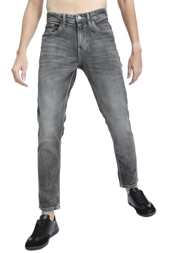 Image of KETCH Mens Grey Slim Tapered Jeans