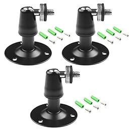 Camera Bracket Mount 3 Pcs Security Wall Mount for Oculus Sensor Arlo, Arlo Pro,Metal Security Camera Bracket Outdoor Indoor Oculus Rift Mount Bracket 360° Rotation 1/4" Screw Camera Wall Mounts