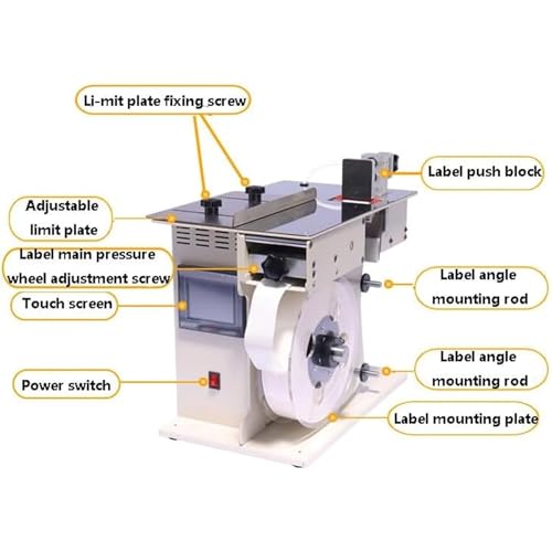 Etichettatrice automatica con peeling regolabile per etichette quadrate e rotonde, soluzione applicativa precisa