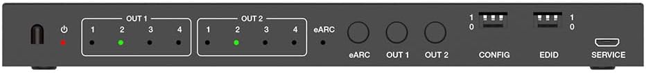 Front panel of XOLORspace 46420 HDMI Matrix Switch