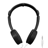 Bulktech 716 Foldable Stereo On-Ear Headphones with Tangle-Free 5ft Long Cord and 3.5mm Jack for Kid