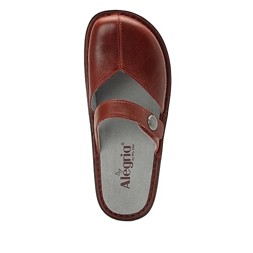 Image of Alegria Women Kamila - Timeless Comfort, Arch Support and Style for Everyday Elegance - Nursing and Healthcare Professionals Slip-Resistant Mules - Open Back Leather Comfort Walking Clog Shoes