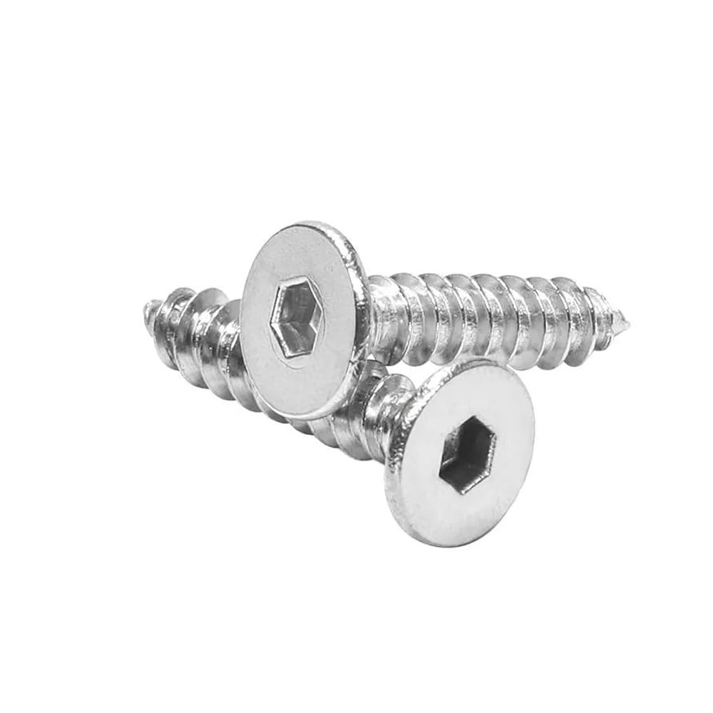 Vi Autofilettanti A Testa Esagonale A Testa Piatta M5 In Acciaio Inossidabile 100pcs 410 - copertina