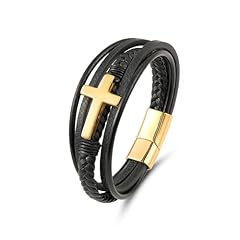 Black Leather&Gold Plated