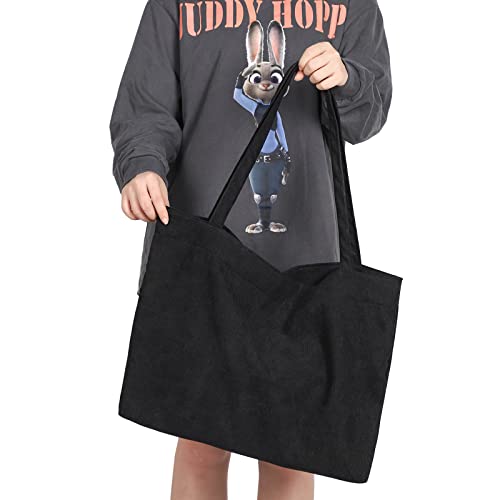 Sightor Corduroy Tote Bag For Women Shoulder Bag Big Capacity Shopping Bag Casual Handbags (Black) #TOP6