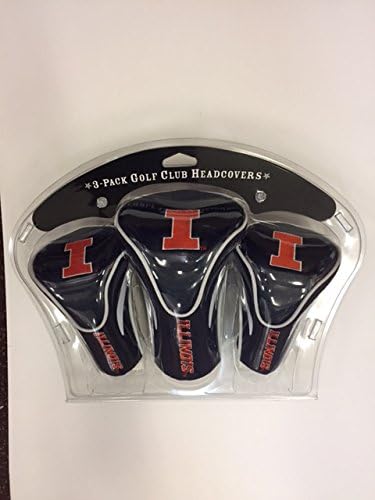 Team Golf Illinois Fighting Illini Set of 3 Longneck Covers, NCAA Licensed