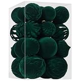 30pcs Velvet Christmas Ball Ornaments, Flocked...