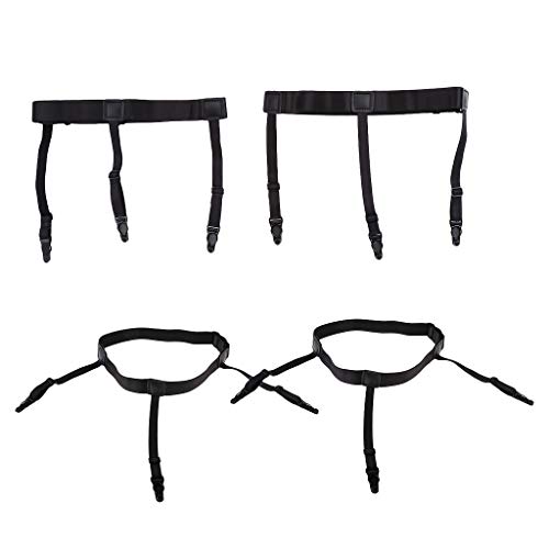 menolana 2 Pares de Prendedor de Camisa Elástica Masculina para Cinto-liga Antiderrapante