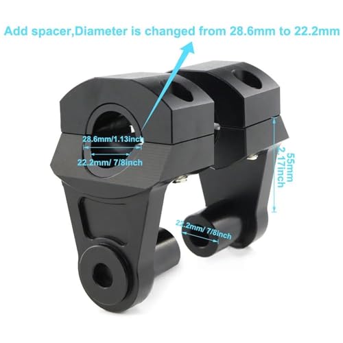 Support de serrage pour moto risers en alliage usiné 22 mm - 7