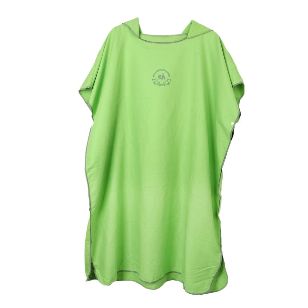 Unisex Adult Surf Beach Bath Hooded Poncho Wetsuit Changing Robe Green