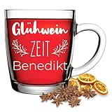 polar-effekt Glühwein-Glas 340 ml für mit personalisierter Gravur als Geschenk - Glühweinbecher mit Namen - Trinkglas für Tee, Punsch & Kakao - Spülmaschinenfest