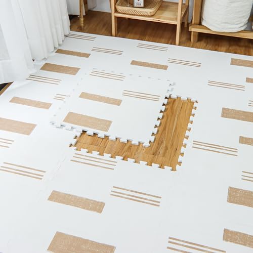 Image of Little Landings Baby Play Mat for Floor - Sol (5.5x5.5ft) - Premium EVA Foam Play Mat for Babies & Toddlers (Ages 0-5+) - Non-Toxic Playmat for Tummy Time, Crawling & Playroom - Stylish & Comfortable