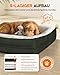 Upvilla Orthopädisches Hundebett XL, Hundekorb Waschbar mit Eierförmiger Kistenschaum，Wasserdicht Hundesofa mit rutschfeste Unterseite und Vierseitiges Kissen (Olive, 117x76x19cm)
