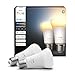 Produktbild Philips Hue Smart LED A60 Lampe, White Ambiance, E27 Fassung, 8,1W, Vollspektrumlicht 1000K-20000K, 1100 Lumen, dimmbar, kompatibel mit Alexa, Google Assistant und Apple Home, 2er Pack