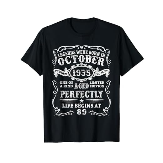 Las Leyendas Nacen En Octubre 1935 89 Años Fabricado En 1935 Camiseta