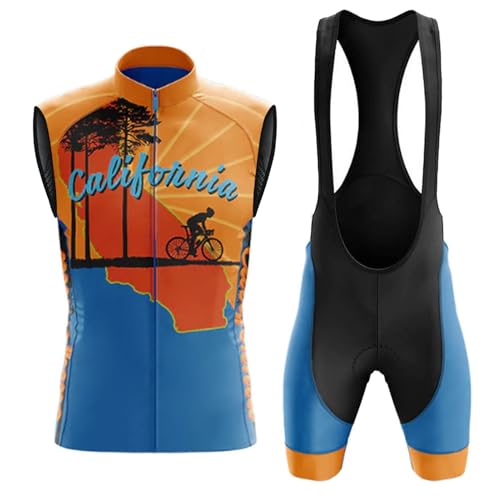 Vêtements de velo VTT sans manches respirants avec cuissard gel 19D homme