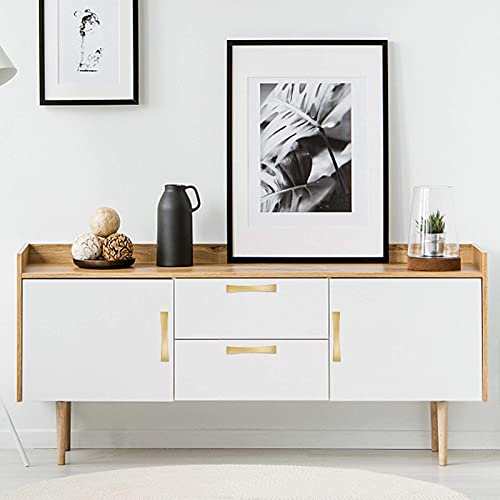 Dannisly 10 Packs Gold Drawer Pulls, Arched Shape Cabinet Pulls, Aluminum Alloy Cabinet Hardware For Interior, Door, Kitchen, Bedroom, Closet, Barn Handles With Screws 5'' Hole Center #TOP4