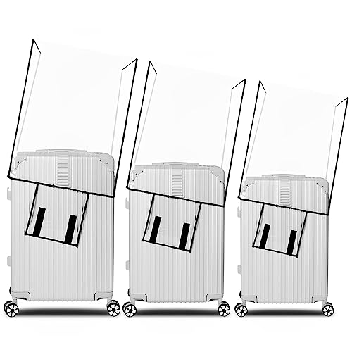 3 Pcs Clear Luggage Cover Protector, 20