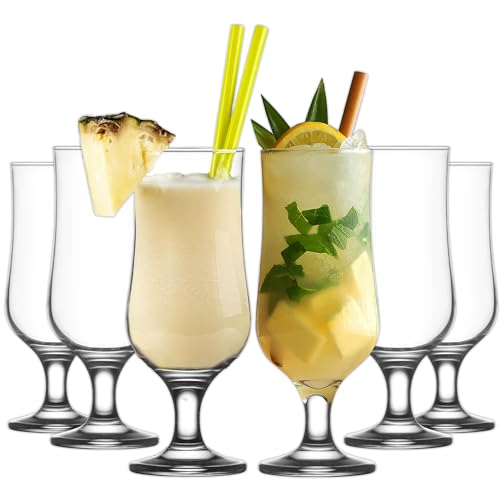 LAV Bicchieri da Cocktail Premium Set 6, 385ml 100% SENZA PIOMBO Bicchieri da Caffè Freddo, Bicchieri per Cocktail, Bicchieri per Frappé, Bicchieri per Pina Colada, Bicchieri per Hurricane - immagine 6