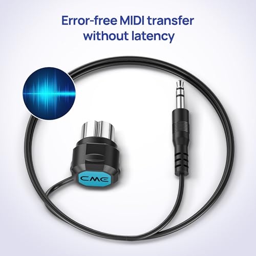 CME TRS MIDI Cable 2-Pack – TRS Type A 3,5 mm do Kątowego 5-Pin DIN, 150 cm – Idealny do Kompaktowych Instalacji i Połączeń Patch