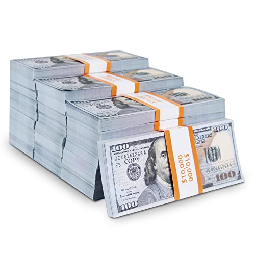 HANSELY 400Pcs Fake Money Prop Money Play Money Number Learning Education Toys for Girls Boys,Props for Movie, Videos, Christmas,Birthday Party and Holida